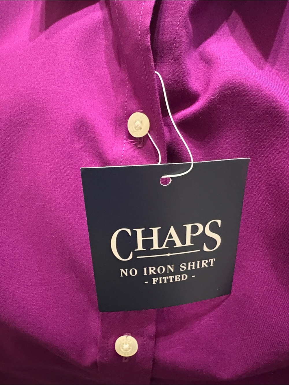 Chaps Women's Button-Down Shirt - Magenta - Picture 6 of 8
